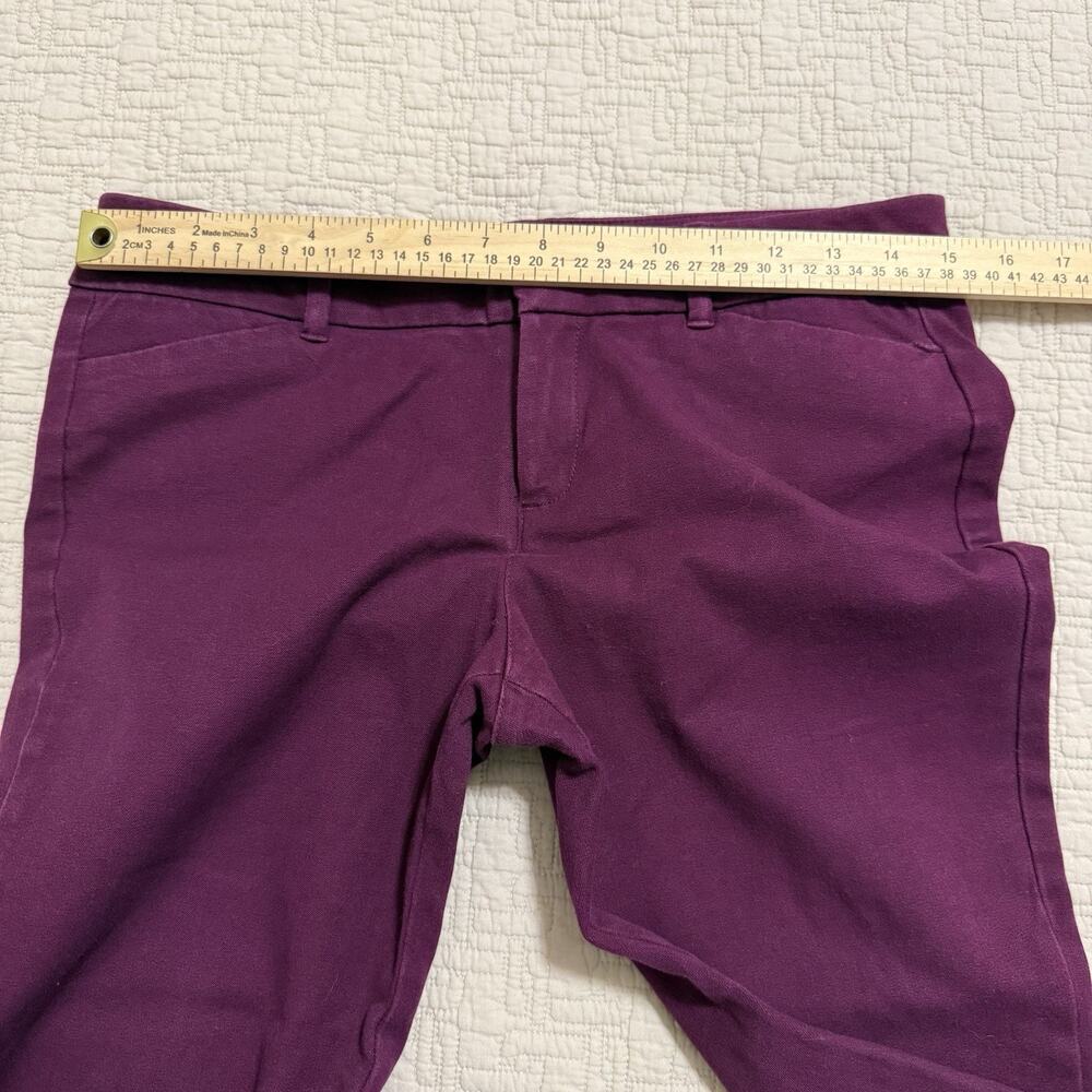 Old Navy Mid Rise Pixie Ankle Pants Purple Size 6 Reg - Picture 5 of 9